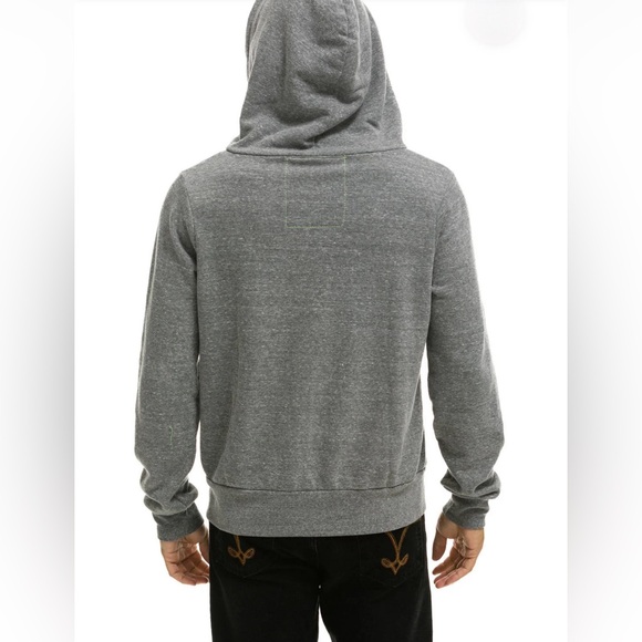 AVIATOR NATION Like New ‘5 STRIPE HOODIE’ in HEATHER GREY. Unisex Size L 🔥 - Picture 5 of 12